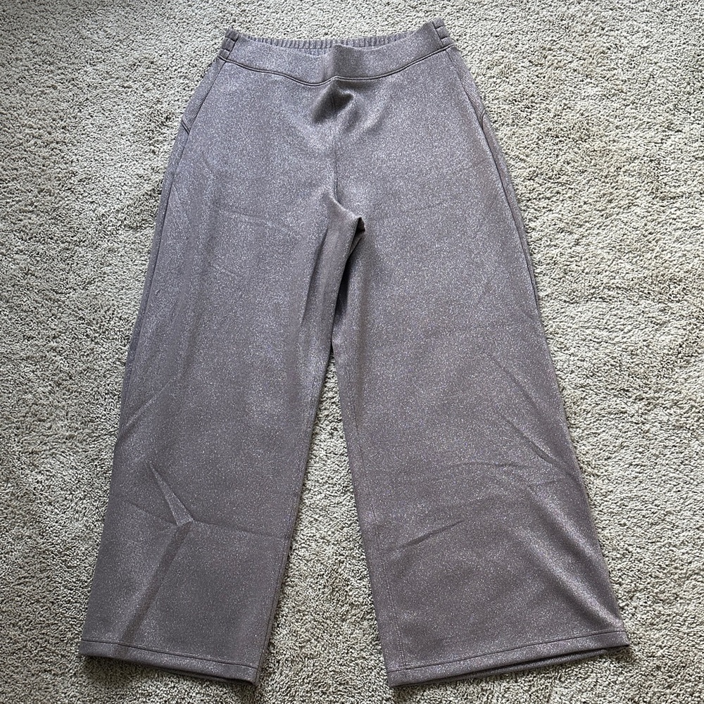 Spanx AirEssentials smoke silver shimmer wide leg
